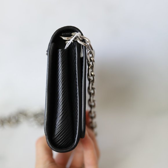 Louis Vuitton LV Twist Lock Wallet Purse Blk Epi Leather Monogram Bag HOST PICK - Picture 10 of 16